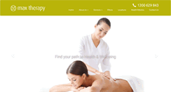 Desktop Screenshot of maxtherapy.com.au